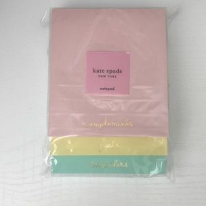 Kate Spade New York -Compliments, Goals, Reminders Stacked Notepad (NWT)